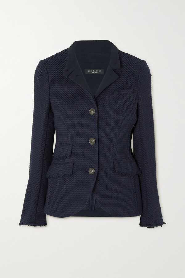 CHANEL Pre-Owned 2001 open-front Belted Tweed Jacket - Farfetch