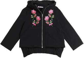 Mimisol Floral Embroidered Cotton Sweatshirt