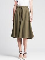 Thumbnail for your product : Banana Republic Heritage Belted Ponte Midi Skirt