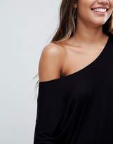 Thumbnail for your product : ASOS DESIGN Off Shoulder T-Shirt In Rib