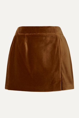 Bella Freud Cotton-velvet Mini Skirt