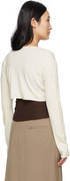 Thumbnail for your product : DRAE Off-White Wool Wrap Cropped Cardigan