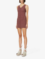 Thumbnail for your product : Rick Owens Sleeveless V-neck stretch-jersey mini dress