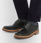 Thumbnail for your product : Grenson Archie Polished-Leather Wingtip Brogues