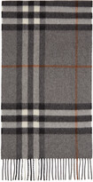 Thumbnail for your product : Burberry Grey & Tan Cashmere Giant Check Scarf