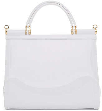 Dolce & Gabbana White PVC Miss Sicily Bag