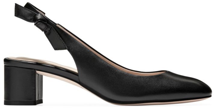 slingback pumps with bow