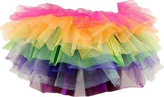 Lizzy Deluxe Kids 3 Layered Plain & Glitter Tutu Skirts Fancy Dress 
