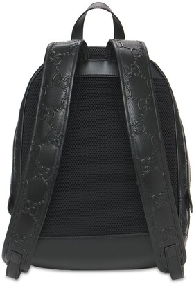 Gucci Embossed GG Leather Backpack Black