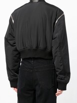 Thumbnail for your product : Zilver Zippered Cropped Bomber Jacket