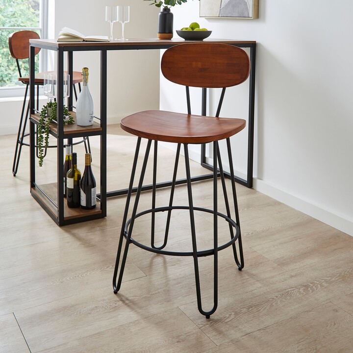 Dunelm Torino Bar Stool Brown ShopStyle