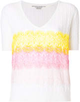 Thumbnail for your product : Ermanno Scervino contrast lace trim knitted jumper