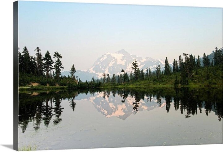 Mt. Shuksan, Picture Lake, Cascades Washington, USA by Circle Capture Canvas Wall Art