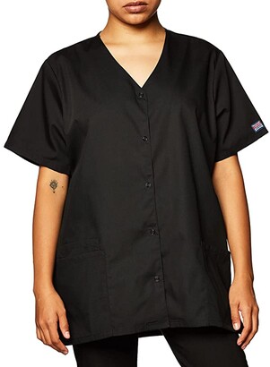 Cherokee Workwear Women's Workwear Snap Front V-Neck Scrubs Shirt