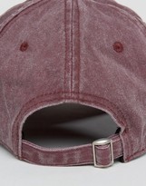 Thumbnail for your product : ASOS Baseball Cap With Burgundy Pigment Dye
