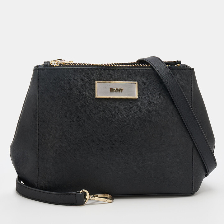 Dkny Signature Canvas and Leather Chain Shoulder Bag