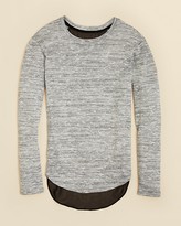 Thumbnail for your product : Aqua Girls' Metallic Chiffon Back Sweater - Sizes S-XL