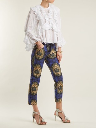 Isabel Marant Rupsy Floral-print Cropped Jeans - Blue Multi