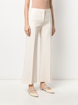 Thumbnail for your product : Valentino Cropped Wide-Leg Trousers