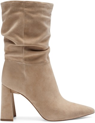 taupe suede slouch boots