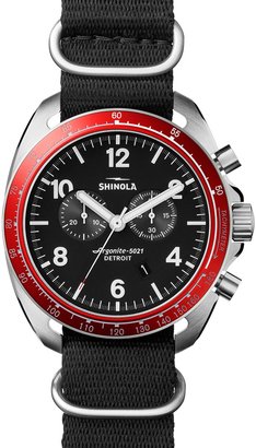 Shinola 44mm Rambler Tachymeter Watch, Black