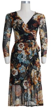 petite midi wrap dress