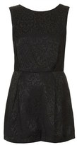 Thumbnail for your product : Topshop Lace Back Jacquard Romper