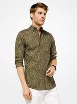 Thumbnail for your product : Michael Kors Slim-Fit Leopard Cotton Shirt