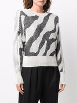 Thumbnail for your product : IRO Zebra Print Ribbed Jumper
