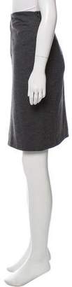 Diane von Furstenberg Wool Knee-Length Skirt Grey Wool Knee-Length Skirt