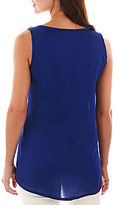 Thumbnail for your product : JCPenney Asstd National Brand Susan Lawrence Scoopneck Tank Top