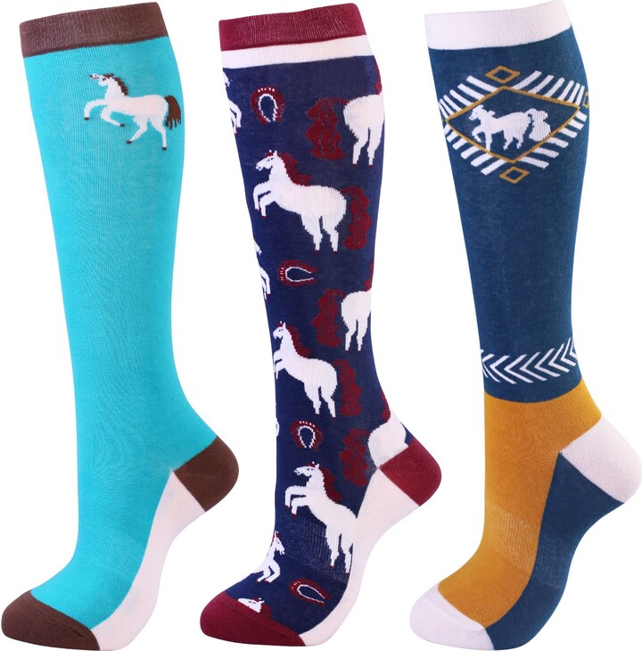 Harrison Howard 3 Pairs Premium Quality Equestrian Riding Socks for