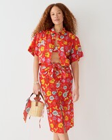 Thumbnail for your product : J.Crew Dauphinette X draped sarong in red blooms