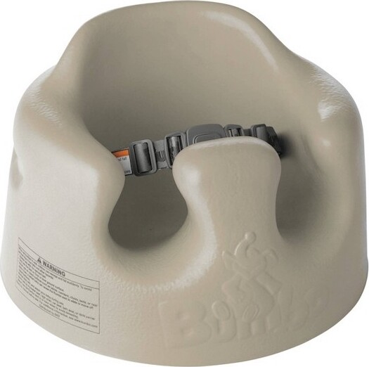 Bumbo BumboBabyInfantSoftFoamComfortableFloorBoosterSeatSupportiveChairwith3PointAdjustableSafetyBuckleStrapHarness-Taupe