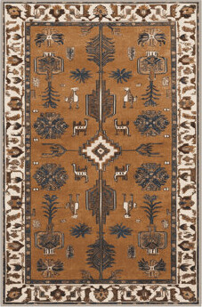 Red Barrel Studio Machine Washable Persian Brown Area Rug