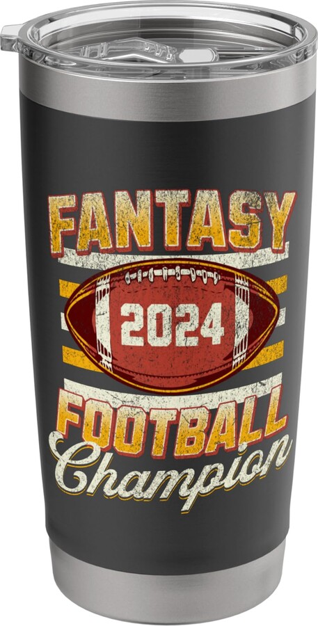 Winner Fantasy Football Champion 2024 Sports Lover Fantasy League Champ 2024 Winner Fantasy Football Champion Stainless Steel Insulated Tumbler