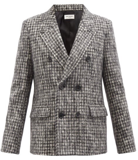 black and white houndstooth blazer mens