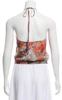 Thumbnail for your product : Haute Hippie Silk Floral Print Halter Top