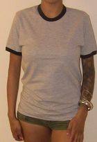 Thumbnail for your product : American Apparel TRiMMED ELASTiC FiNE JERSEY SHORT SLEEVE RiNGER MENS T SHiRT