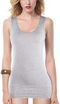 Thumbnail for your product : Moxeay Extra Basic Cotton Long Stretch Tank Tops Ribbed