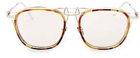 Calvin Klein Women's Contemporary 56MM Tinted Tortoise Shell Aviator Sunglasses