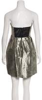 Thumbnail for your product : Alice + Olivia Metallic Strapless Mini Dress w/ Tags