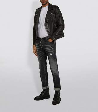 DSQUARED2 Distressed Zip Jeans