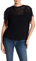 Thumbnail for your product : John & Jenn Fringed Crop Pullover