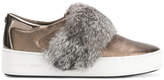 Thumbnail for your product : MICHAEL Michael Kors Maven fur-trimmed sneakers