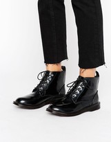Thumbnail for your product : boohoo Patent Lace Up Boot