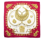 Thumbnail for your product : Hermes Pre-Owned Red Les Cavaliers D'or Silk Scarf