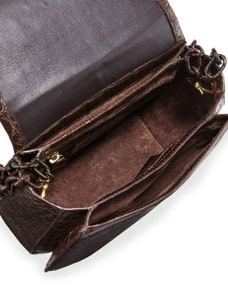 Nancy Gonzalez Crocodile Chain-Strap Saddle Bag