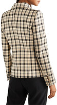 Thumbnail for your product : Michael Kors Collection Double-breasted Checked Wool Blazer