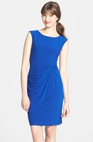 Thumbnail for your product : Ellen Tracy Knot Waist Stretch Crepe Sheath Dress (Petite)